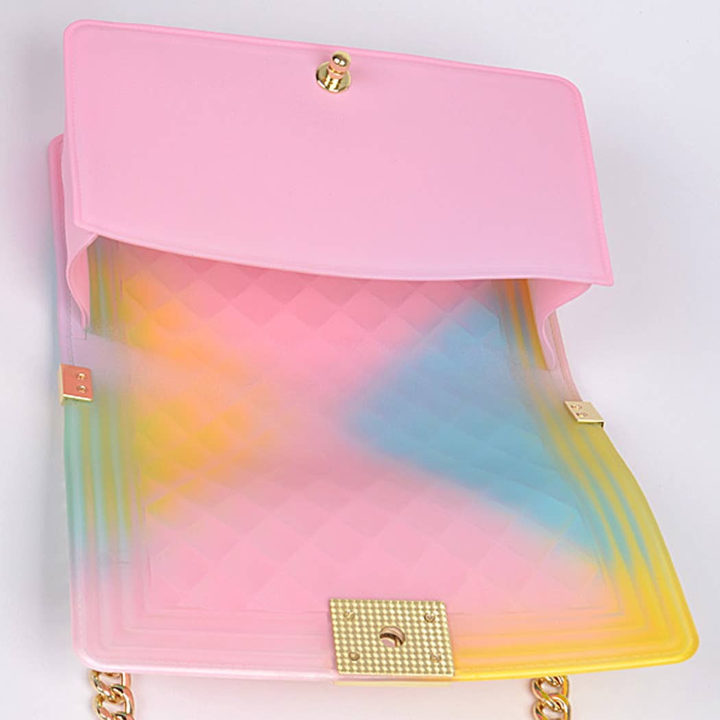 Pvc Square Crossbody Clutch