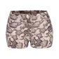 Foiled animal printed highwaisted shorts