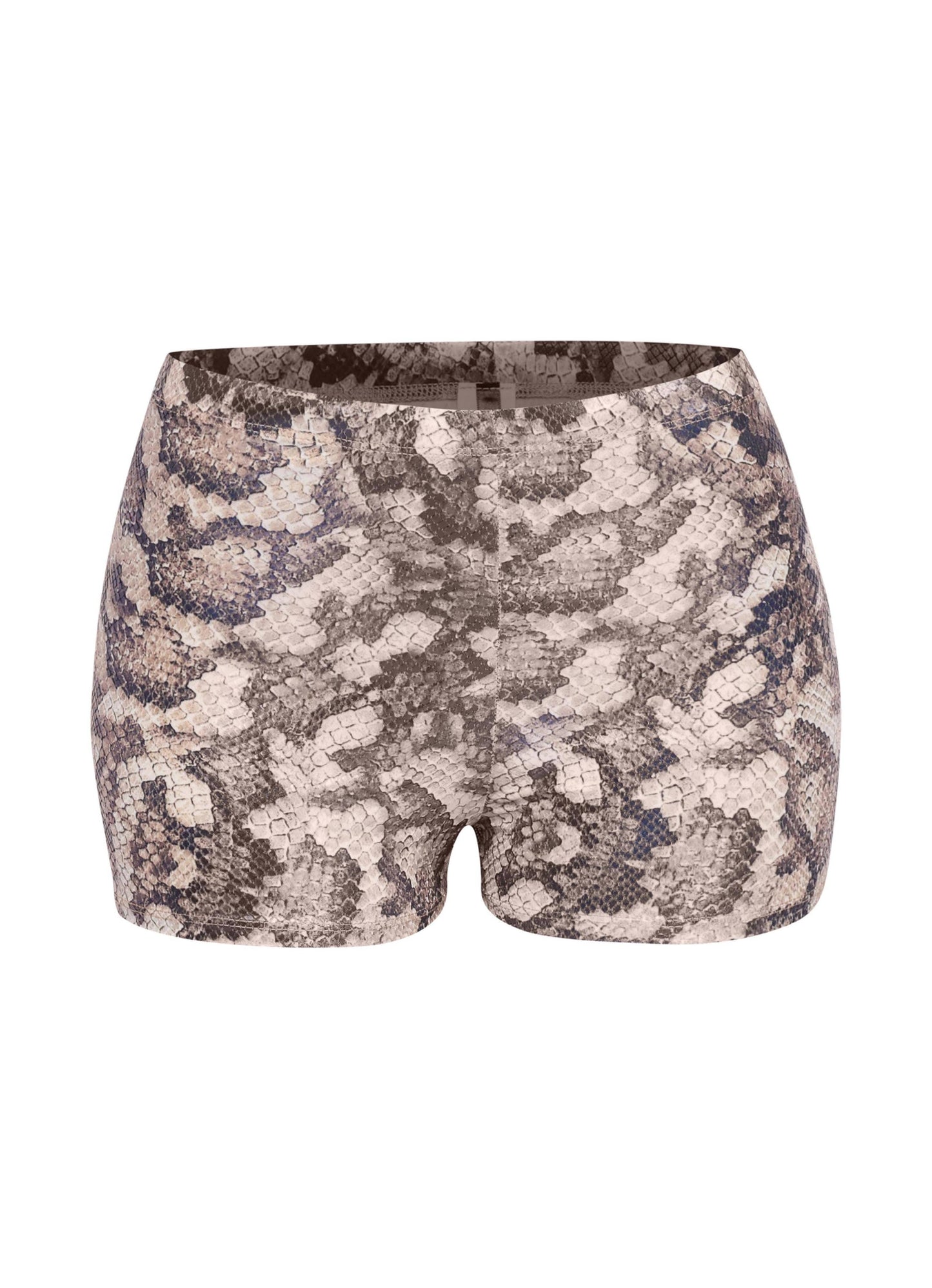 Foiled animal printed highwaisted shorts