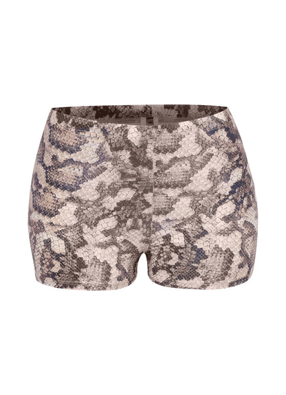 Foiled animal printed highwaisted shorts