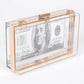 Money Printed Transparent Hard Case Bag