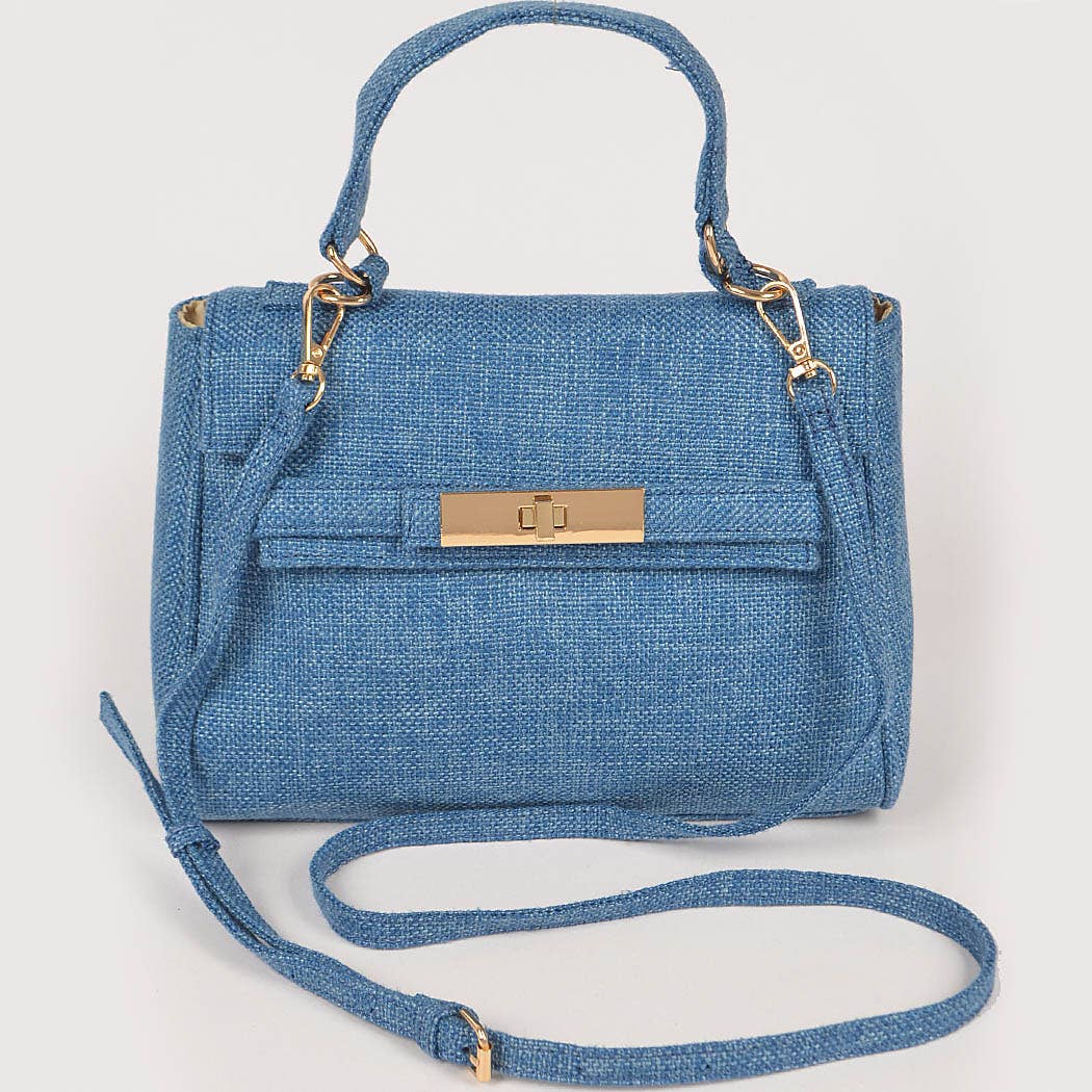 Linen Single Handle Crossbody Clutch