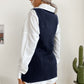 Perfee Slit Hem Sweater Vest Dress