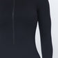 Front Zipper Mock Neck Open Thumb Long Sleeve Jumpsuit