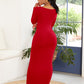 Round Neck Long Sleeve Maxi Wrap Dress