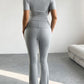 Short Sleeve Top and Pants Set