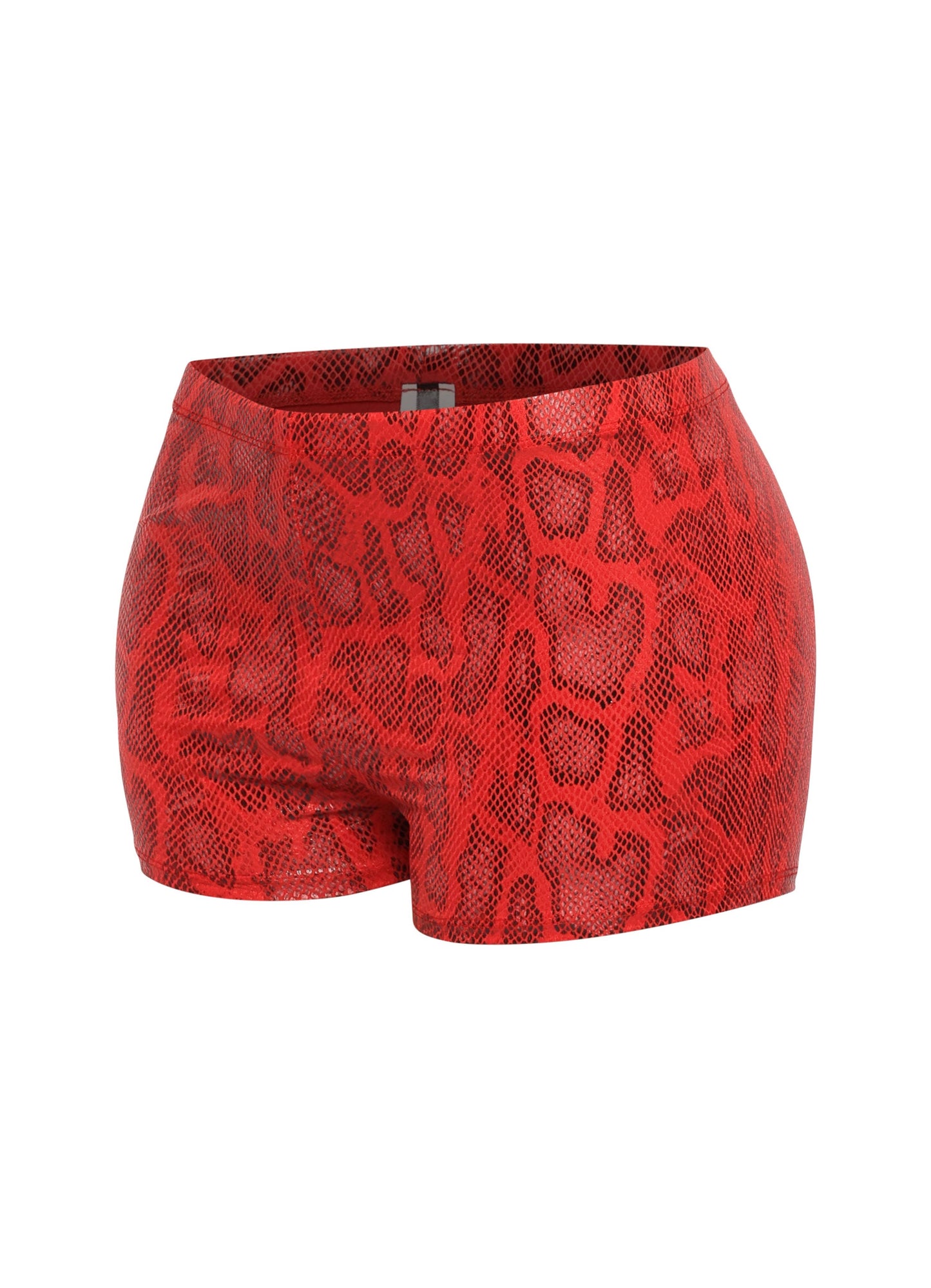 Foiled animal printed highwaisted shorts