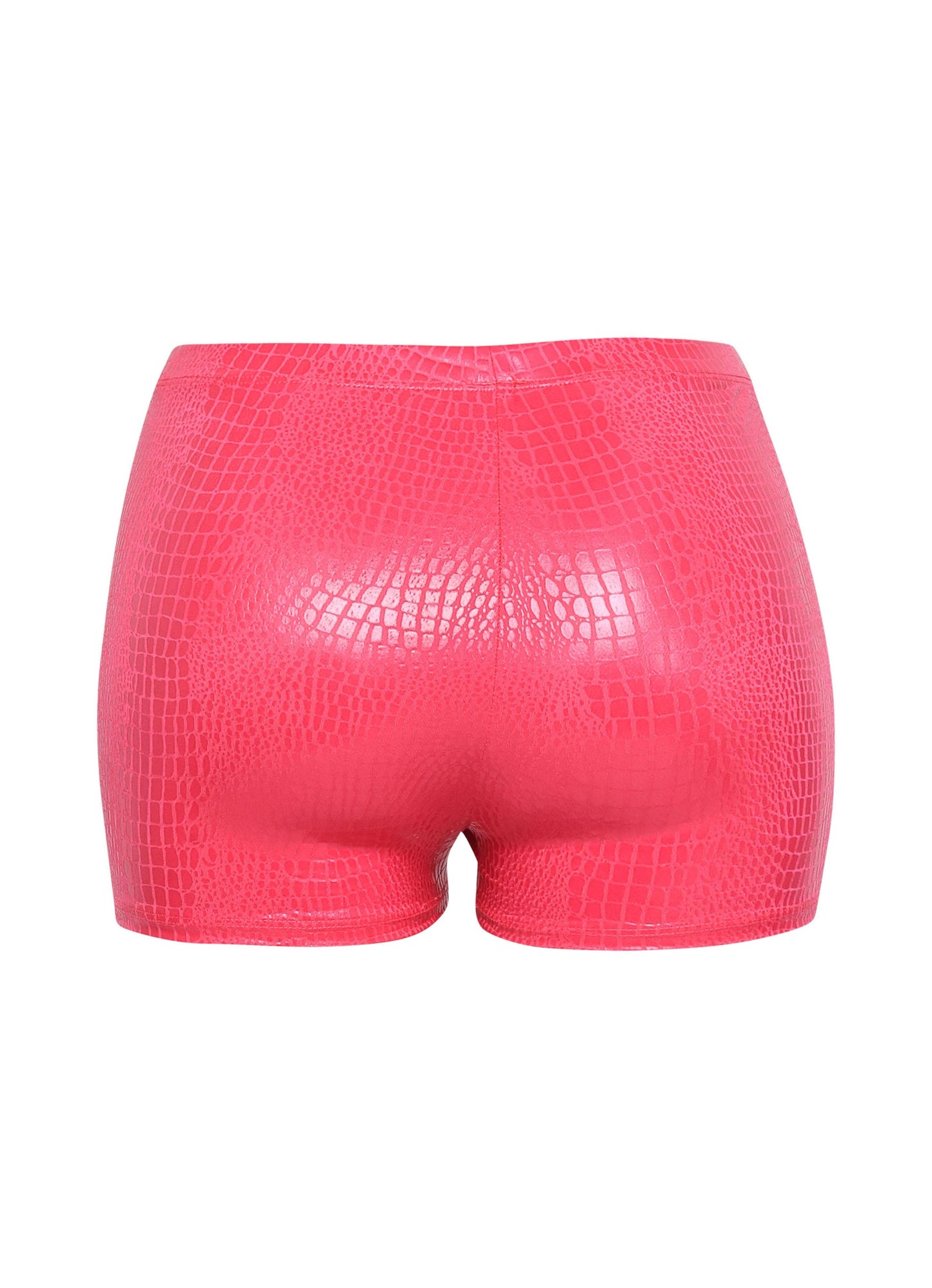 Foiled animal printed highwaisted shorts