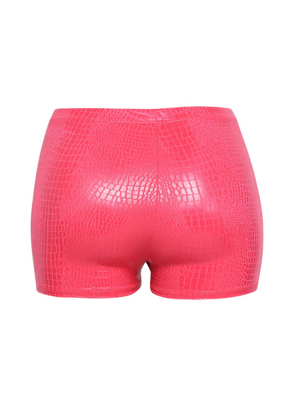 Foiled animal printed highwaisted shorts