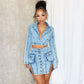 Denim Skirt Set