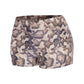 Foiled animal printed highwaisted shorts