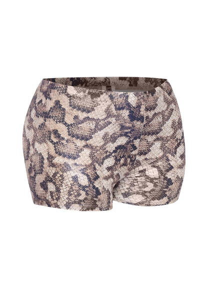 Foiled animal printed highwaisted shorts