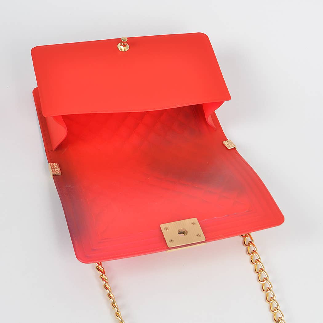 Pvc Square Crossbody Clutch
