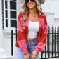 Angel Wings Striped Open Front Dropped Shoulder Cardigan