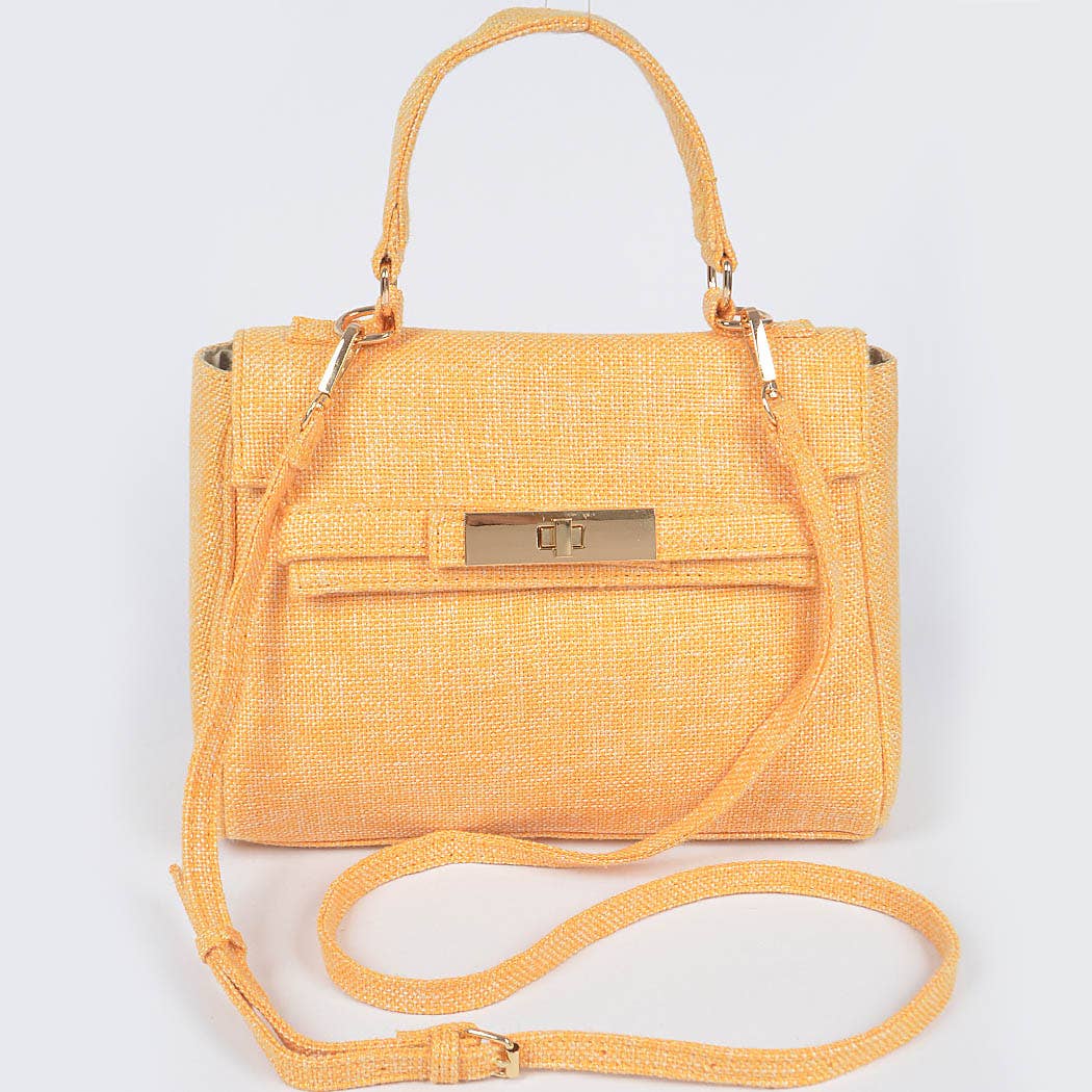 Linen Single Handle Crossbody Clutch