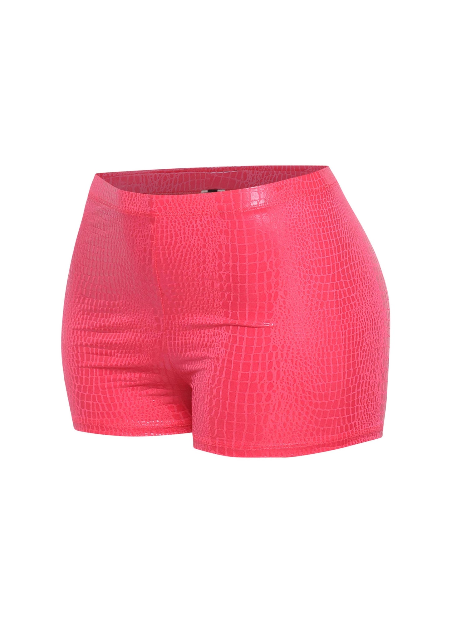 Foiled animal printed highwaisted shorts