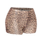 Foiled animal printed highwaisted shorts