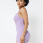 Honeycomb Jacquard Sleeveless Cross Back Romper