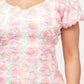 Mesh Inside Lining Flower Detail Mini Dress