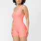 Honeycomb Jacquard Sleeveless Cross Back Romper