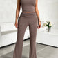 Square Neck Tank and Drawstring Pants Set