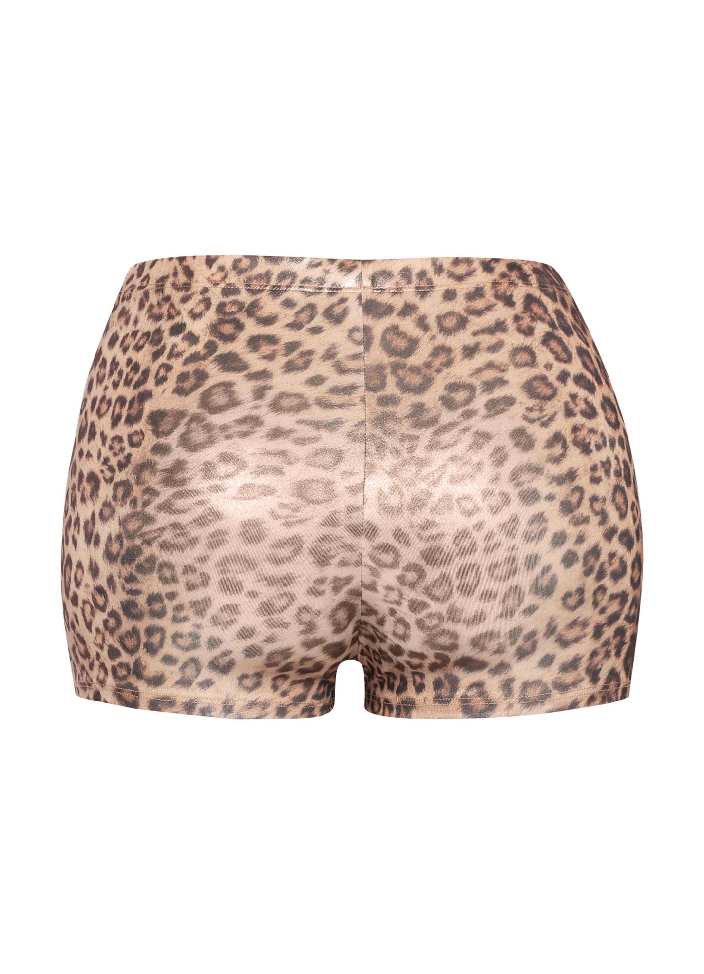 Foiled animal printed highwaisted shorts