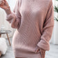 Rib-Knit Mini Sweater Dress