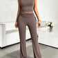 Square Neck Tank and Drawstring Pants Set