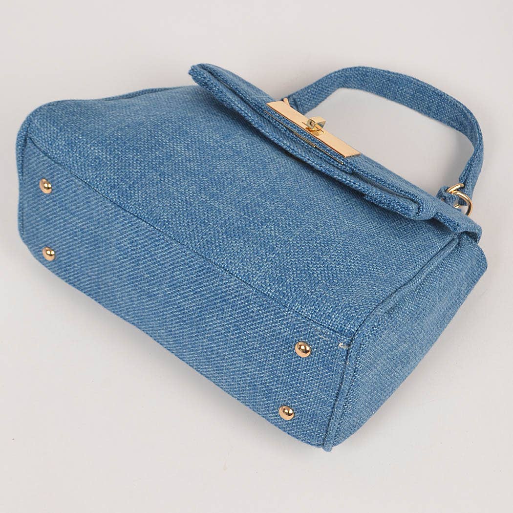 Linen Single Handle Crossbody Clutch
