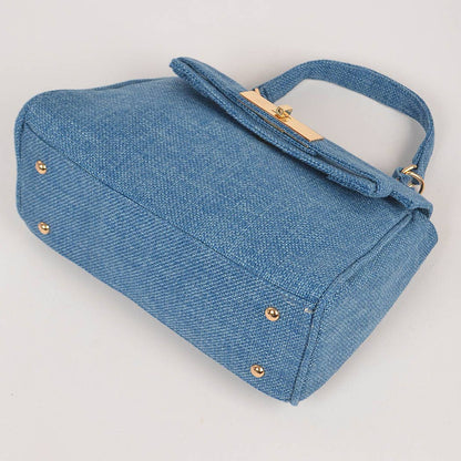 Linen Single Handle Crossbody Clutch