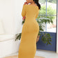 Round Neck Long Sleeve Maxi Wrap Dress