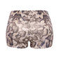Foiled animal printed highwaisted shorts
