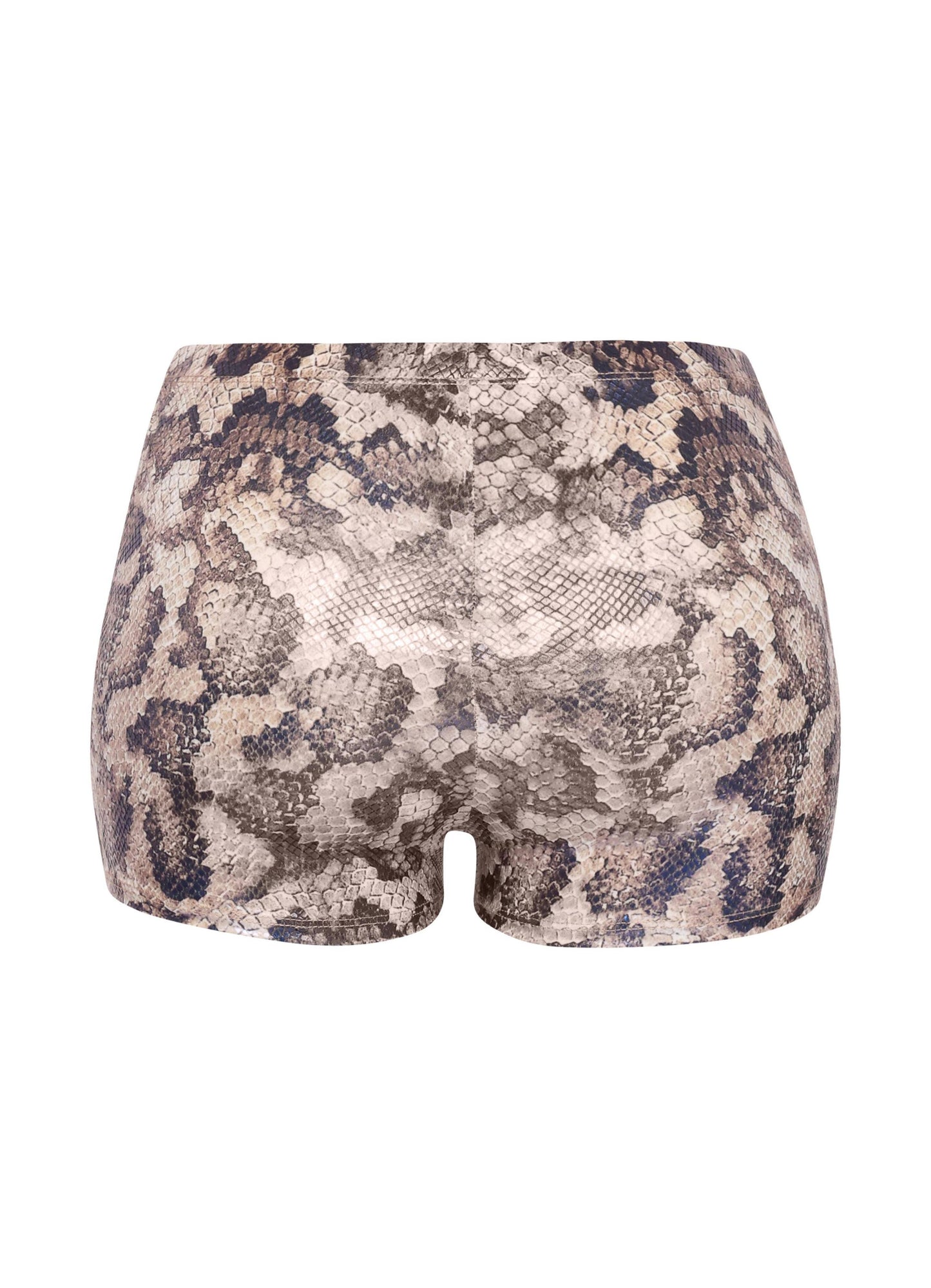 Foiled animal printed highwaisted shorts