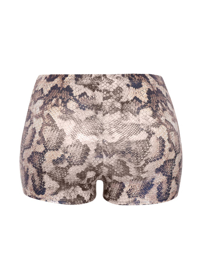 Foiled animal printed highwaisted shorts