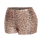 Foiled animal printed highwaisted shorts
