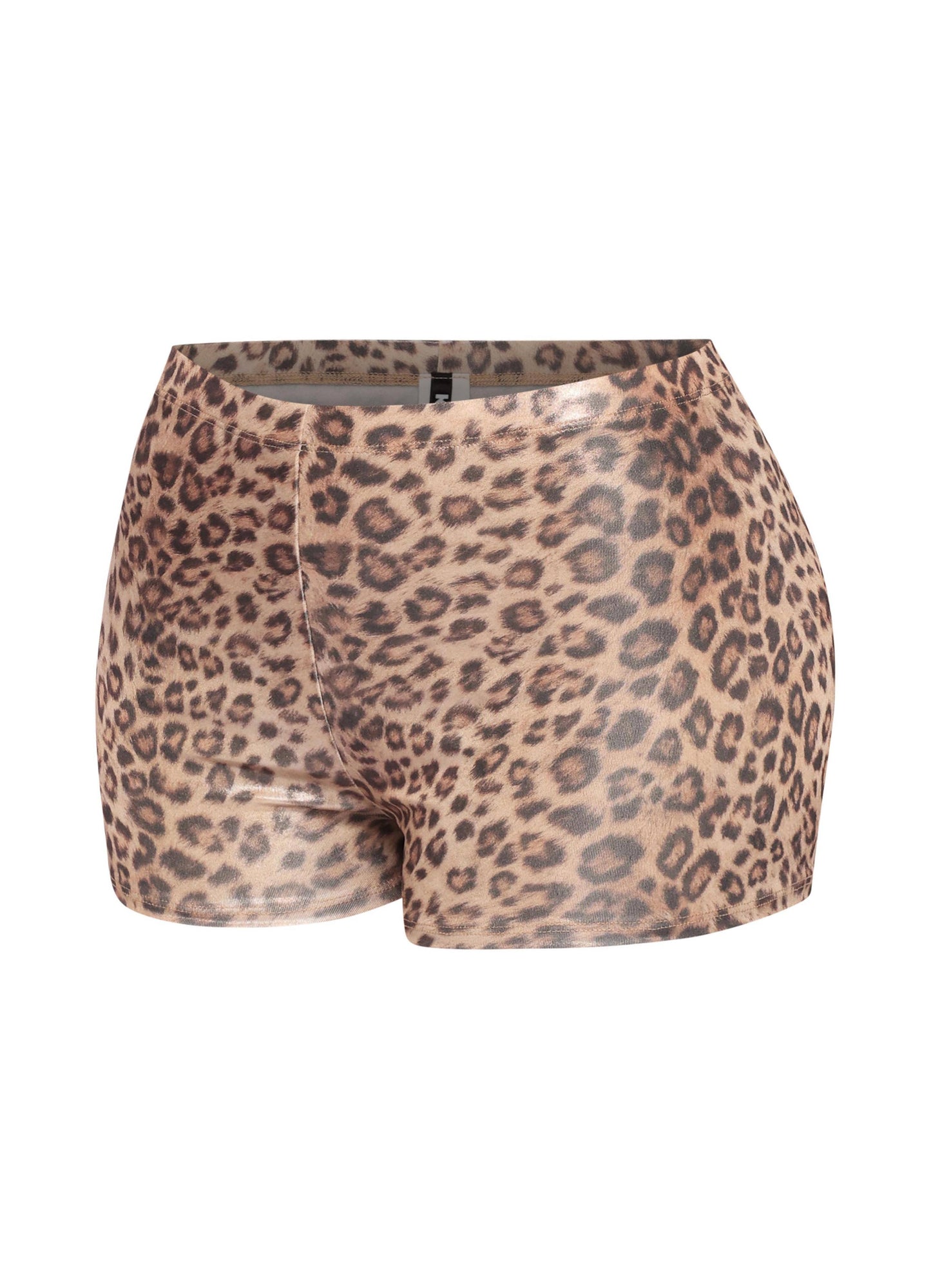 Foiled animal printed highwaisted shorts