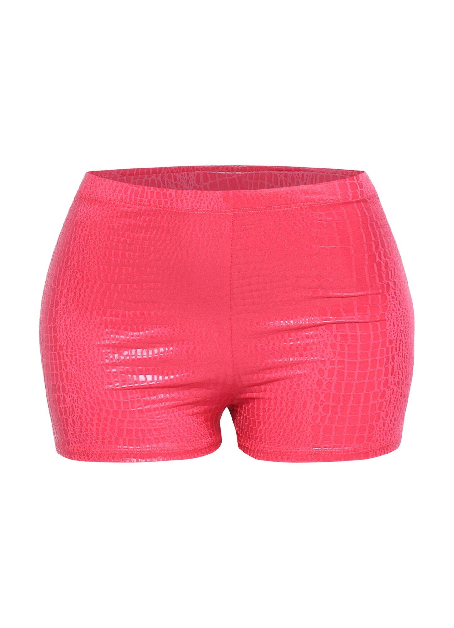 Foiled animal printed highwaisted shorts