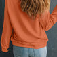 Letter Graphic Round Neck Long Sleeve Sweatshirt