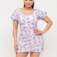 Mesh Inside Lining Flower Detail Mini Dress