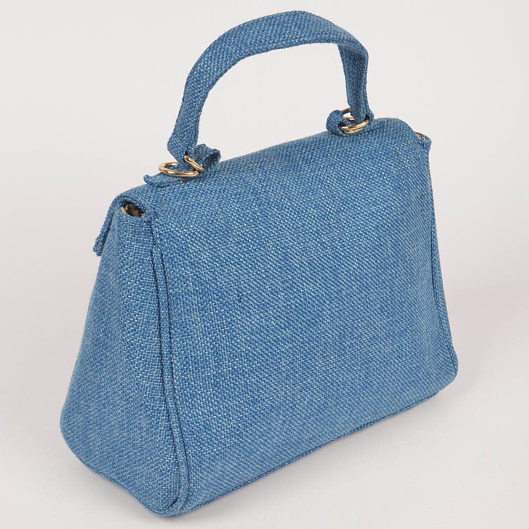 Linen Single Handle Crossbody Clutch