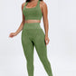 3 Piece Washed Square Neck Wide Strap Active Set