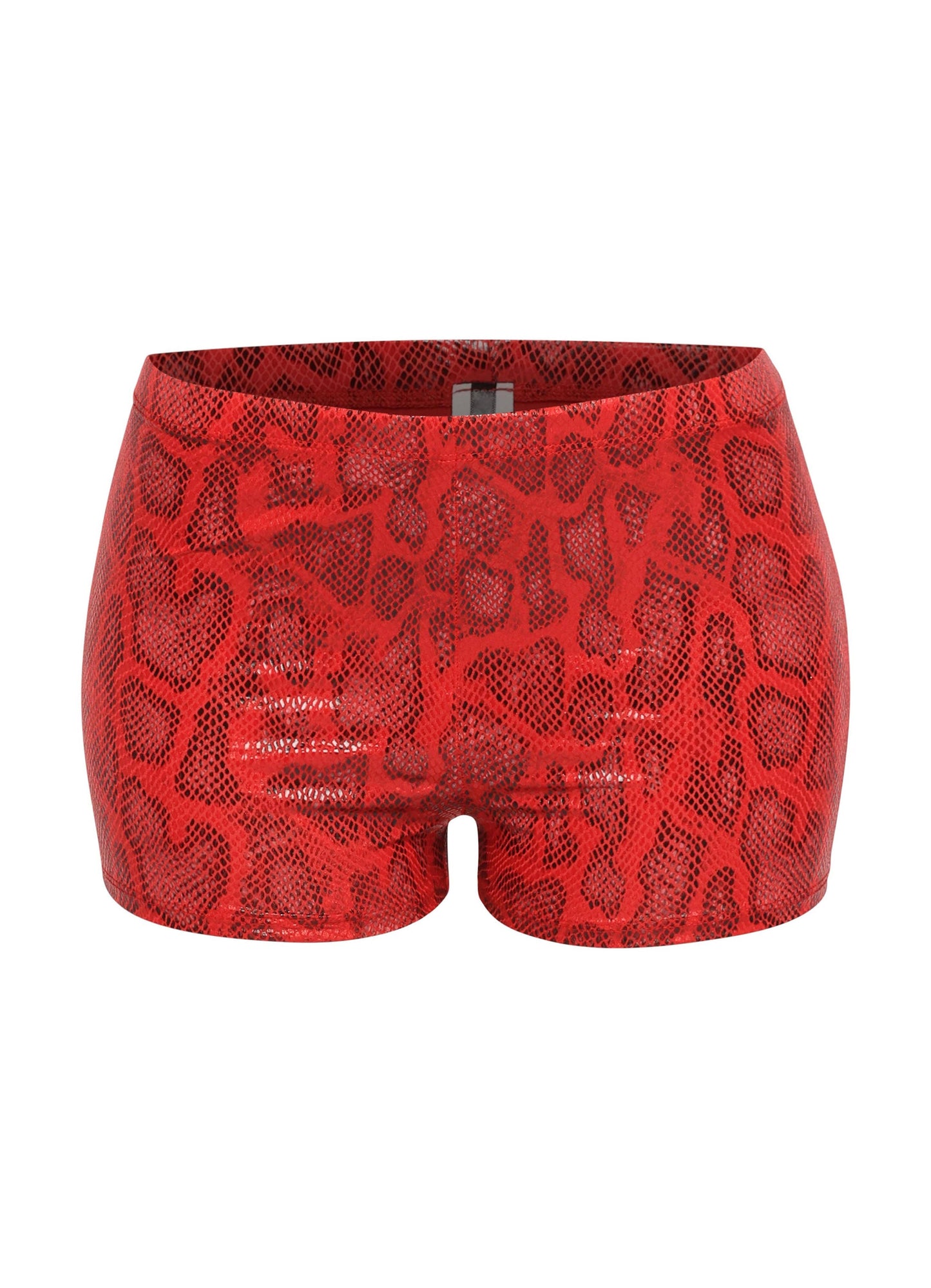 Foiled animal printed highwaisted shorts