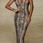 Animal Print V-Neck Cami Dress