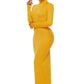 Mock Neck Long Sleeve Maxi Slim Dress