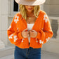 Floral Open Front Fuzzy Cardigan
