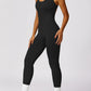 Cutout Racerback Active Jumpsuit