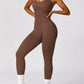 Cutout Racerback Active Jumpsuit