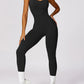 Cutout Racerback Active Jumpsuit