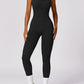 Cutout Racerback Active Jumpsuit
